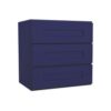 Navy Blue Shaker Three drawer wall cabinet 18"W