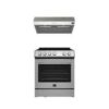 FORNO Premium 2-Piece Kitchen Bundle - Leonardo Espresso 30" Stainless Steel Range
