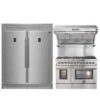 FORNO Premium 3-Piece Kitchen Bundle - FORNO Galiano 48" Freestanding Dual Fuel Range