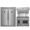 FORNO Premium 3-Piece Kitchen Bundle - FORNO Galiano 48" Freestanding Gas Range