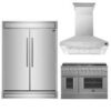 FORNO Premium 3-Piece Kitchen Bundle - FORNO Galiano 48" Freestanding Gas Range FORNO Maderno 60"