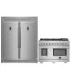 FORNO Premium 2-Piece Kitchen Bundle - Capriasca 48" Stainless Steel Range