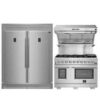 FORNO Premium 3-Piece Kitchen Bundle - FORNO Capriasca 48" Freestanding Gas Range