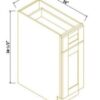 Belmont Gray SOFT CLOSING BASE WASTE BASKET CABINET