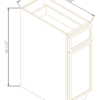Newtown Lakeside Blue SOFT CLOSING BASE WASTE BASKET CABINET