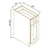 Shaker Jade Green SOFT CLOSING BASE WASTE BASKET CABINET