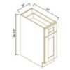 Escada White SOFT CLOSING BASE WASTE BASKET CABINET