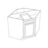 YGR - York Driftwood Grey Diagonal Corner Base Cabinet