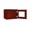 Wall Glass Door Cabinet with Finished Interior 15" x 12"