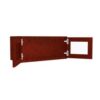 Wall Glass Door Cabinet with Finished Interior 27" x 12"