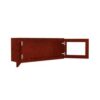 Wall Glass Door Cabinet with Finished Interior 36" x 12"