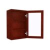 Wall Glass Door Cabinet with Finished Interior 18" x 30"