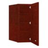 Wall Diagonal Mullion Glass Door Cabinet with Finished Interior 24" x 42"