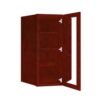 WMDC274215GDFI - Wall Diagonal Mullion Glass Door Cabinet with Finished Interior 27" x 42"