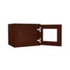 Wall Glass Door Cabinet with Finished Interior 15" x 12"