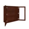 Wall Mullion Glass Door Cabinet with Finished Interior 36" x 36"