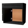 CSB - Craftsman Black Shaker Vanity Sink Base Drawer Left Cabinet