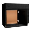 CSB - Craftsman Black Shaker Vanity Sink Base Drawer Right Cabinet