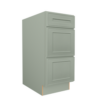 CSG - Craftsman Lily Green Shaker 3 Drawer Base Cabinet