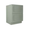 CSG - Craftsman Lily Green Shaker 2 Drawer Base Cabinet