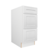 CSW - Craftsman White Shaker 3 Drawer Base Cabinet