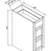Inset Truffle Brown - Drawer Base Cabinet
