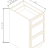 Newtown Silver Gray - Drawer Base Cabinet
