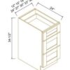 Classic White - Drawer Base Cabinet
