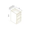 Pebble Gray BASE DRAWER PACK CABINET
