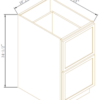 Newtown Origami White BASE DRAWER PACK CABINET