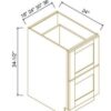 Shaker Jade Green BASE DRAWER PACK CABINET