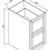 Inset Hazelnut Oak BASE DRAWER PACK CABINET