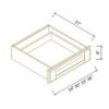 Shaker White - 2 Door 2 Drawer Base Cabinet
