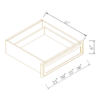 Newtown Origami White SOFT CLOSING BASE KNEE DRAWER