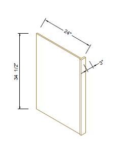 Newtown Silver Gray DISHWASHER END PANEL WITH
