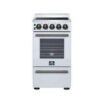 Pallerano 20 Inch Freestanding Electric Range in White, Compact Design, Storage Drawer, 2.05 cu. ft.