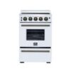 Loiano 24 Inch Freestanding Electric Range in White with Storage Drawer, 2.30 cu. ft. Oven