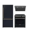 FORNO Premium 3-Piece Kitchen Bundle - Leonardo Espresso 30" Black Range Hood