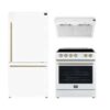 FORNO Premium 3-Piece Kitchen Bundle - Leonardo Espresso 30" White Range
