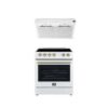 FORNO Premium 2-Piece Kitchen Bundle - Leonardo Espresso 30" White Range