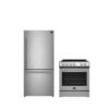 FORNO Premium 2-Piece Kitchen Bundle - Leonardo Espresso 30" Stainless Steel Range 31" Stainless Steel Bottom