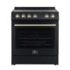 Forno Leonardo Espresso 30-Inch Black Electric Range