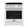 Forno Leonardo Espresso 30-Inch White Electric Range