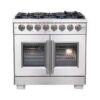 Forno Capriasca 36-Inch Freestanding French Door Dual Fuel Range