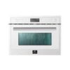 Forno Oliena Espresso White 24-Inch Built-In Microwave and Convection Oven Combo