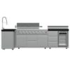 FORNO Bulnes Outdoor Kitchen 40" 84,000 BTU Stainless Steel BBQ with Black Granite Countertops