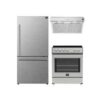 FORNO Premium 3-Piece Kitchen Bundle - Leonardo Espresso 30" Stainless Steel Range