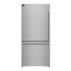 Forno Milano Espresso 31-Inch Stainless Steel Bottom Freezer Refrigerator