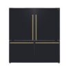 Forno Milano 2-Piece 62-Inch Freestanding Bottom Freezer Refrigerator in Black, 34.4 cu.ft