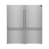 Forno Milano 2-Piece 62-Inch Freestanding Bottom Freezer Refrigerator, Stainless Steel, 34.4 cu.ft,